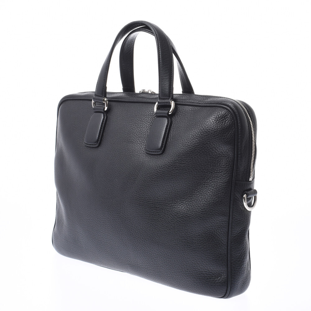 Gucci Calfskin Bag GG Business Black Interlocking